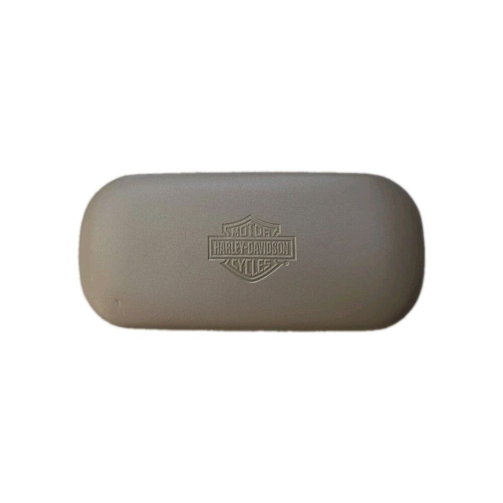 Harley-Davidson Tan Hard Shell Eyeglasses Sunglasses Case Logo Motorcycle GUC